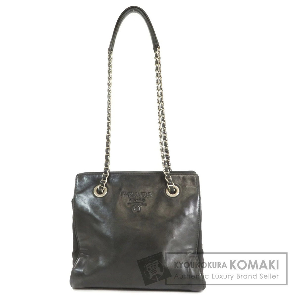 Prada Chain Shoulder Bag Leather